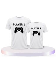 Vater und Sohn Player One & Player Two Eltern-Kind | Paarpulli