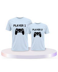 Vater und Sohn Player One & Player Two Eltern-Kind | Paarpulli