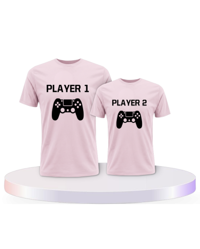 Vater und Sohn Player One & Player Two Eltern-Kind | Paarpulli