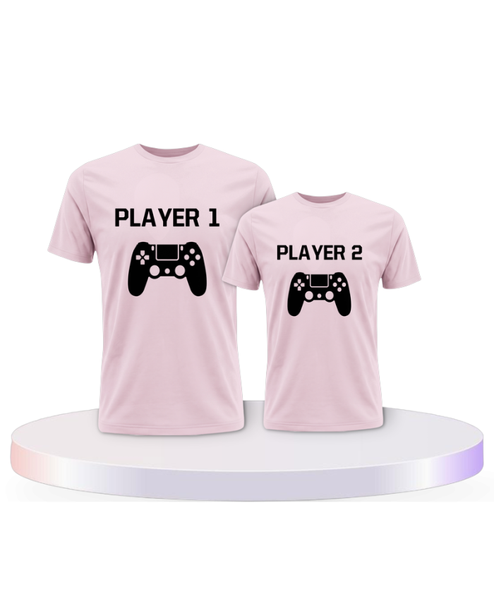 Vater und Sohn Player One & Player Two Eltern-Kind | Paarpulli