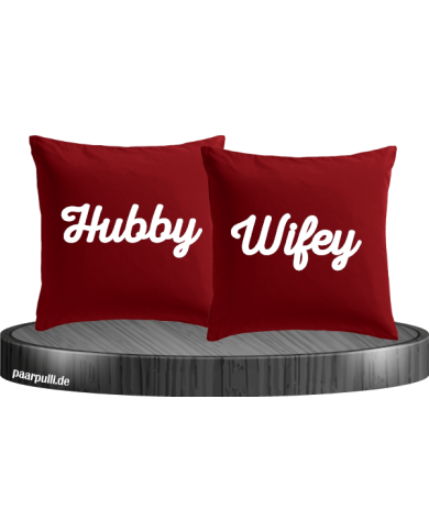 hubby wifey kissen rot hubby wifey kissen rot