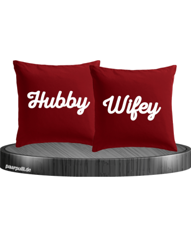 Kissenbezug Set Hubby und Wifey