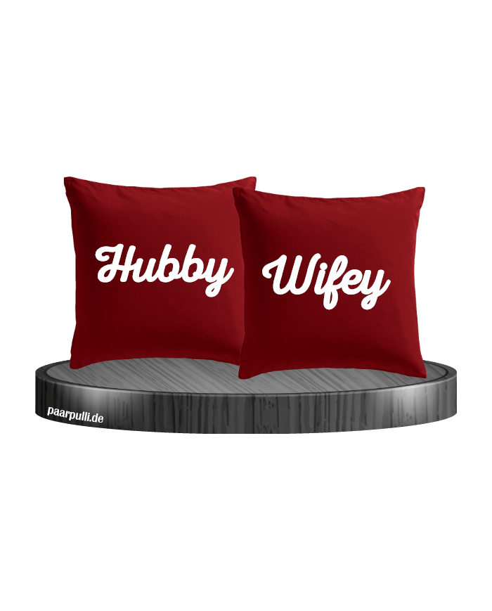 hubby wifey kissen rot