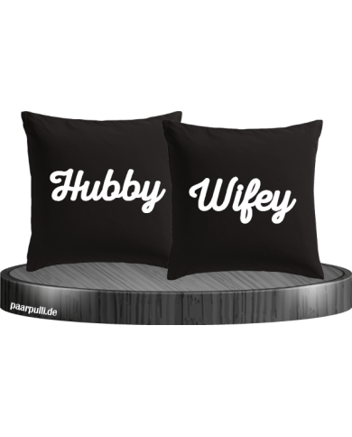 hubby wifey kissen schwarz hubby wifey kissen schwarz