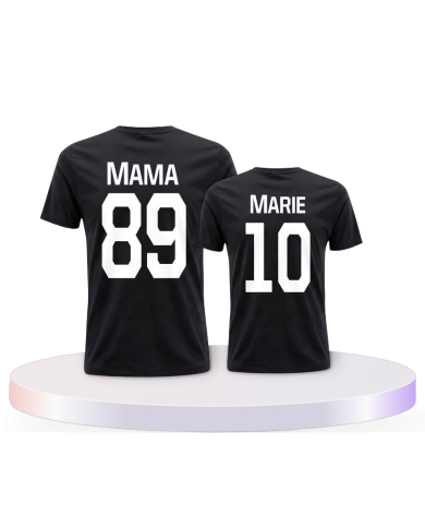 Mutter und Tochter mit Wunschname Eltern-Kind T-Shirts | Paarpulli