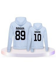 Mutter und Tochter mit Wunschname Mutter & Kind Hoodies | Paarpulli