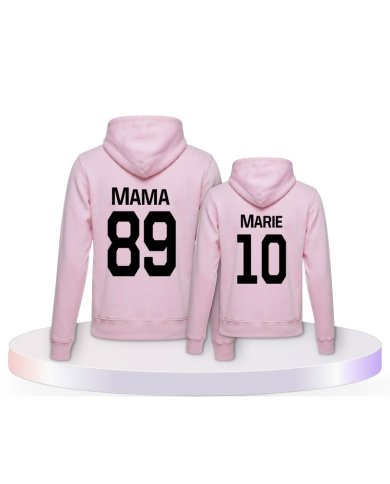 Mutter und Tochter mit Wunschname Mutter & Kind Hoodies | Paarpulli