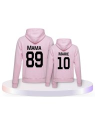 Mutter und Tochter mit Wunschname Mutter & Kind Hoodies | Paarpulli