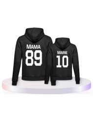 Mutter und Tochter mit Wunschname Mutter & Kind Hoodies | Paarpulli