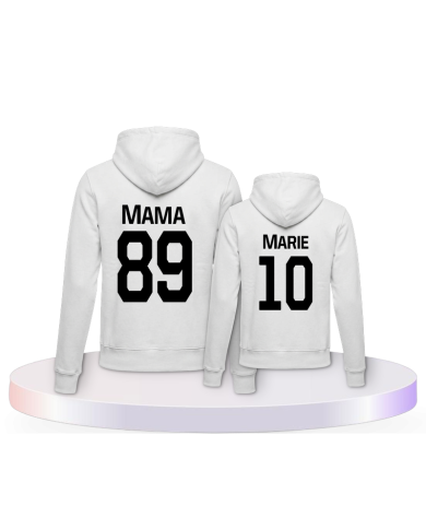 Mutter und Tochter mit Wunschname Mutter & Kind Hoodies | Paarpulli