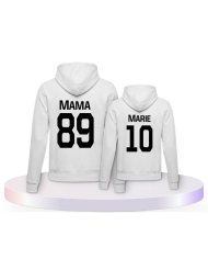 Mutter und Tochter mit Wunschname Mutter & Kind Hoodies | Paarpulli