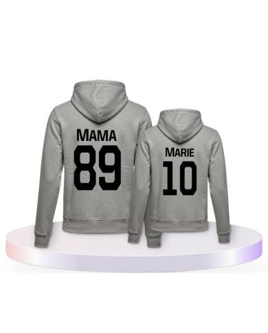 Mutter und Tochter mit Wunschname Mutter & Kind Hoodies | Paarpulli