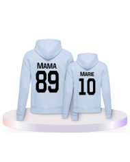 Mutter und Tochter mit Wunschname Mutter & Kind Hoodies | Paarpulli