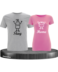 grau rosa shirt stay home corona