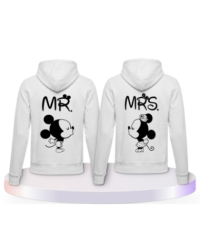 Partnerlook Hoodies mit Mickey und Minnie | Paarpulli