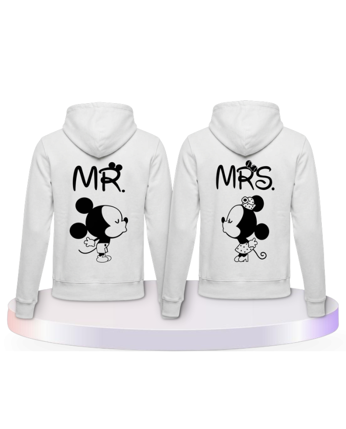 Partnerlook Hoodies mit Mickey und Minnie | Paarpulli