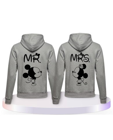 Partnerlook Hoodies mit Mickey und Minnie | Paarpulli