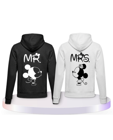 Partnerlook Hoodies mit Mickey und Minnie | Paarpulli