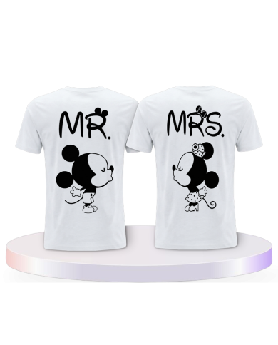 MR&MRS Mickey & Minni Design Pärchen T-Shirts | Paarpulli