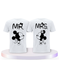 MR&MRS Mickey & Minni Design Pärchen T-Shirts | Paarpulli