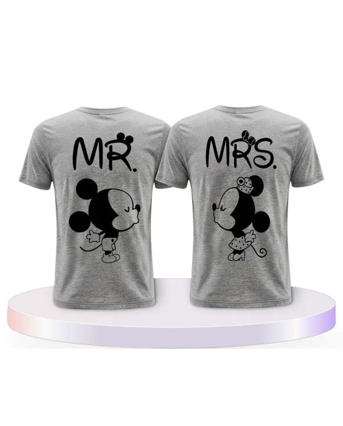 MR&MRS Mickey & Minni Design Pärchen T-Shirts | Paarpulli