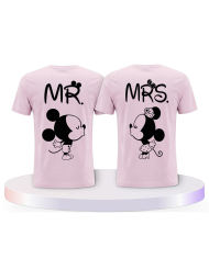 MR&MRS Mickey & Minni Design Pärchen T-Shirts | Paarpulli