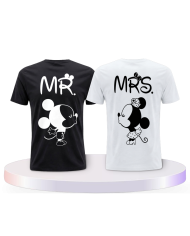 MR&MRS Mickey & Minni Design Pärchen T-Shirts | Paarpulli