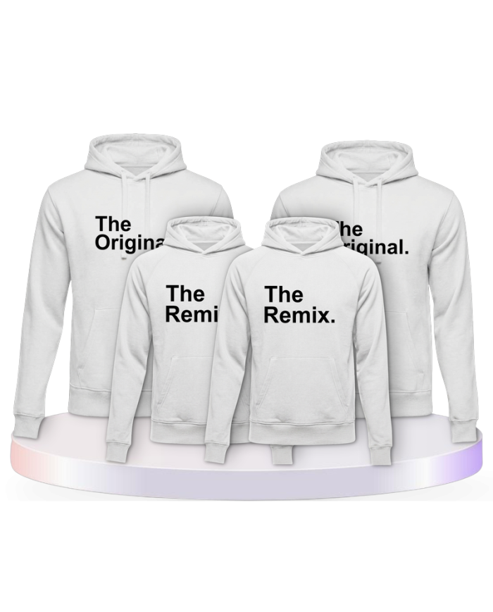 Pullis bedruckt mit The Original and the Remix Partner | Paarpulli