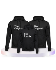 Familienlook Hoodies mit The Original & The Remix | Paarpulli