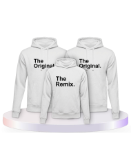 Familienlook Hoodies mit The Original & The Remix | Paarpulli
