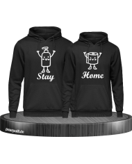 schwarz hoodie set stay home corona covid