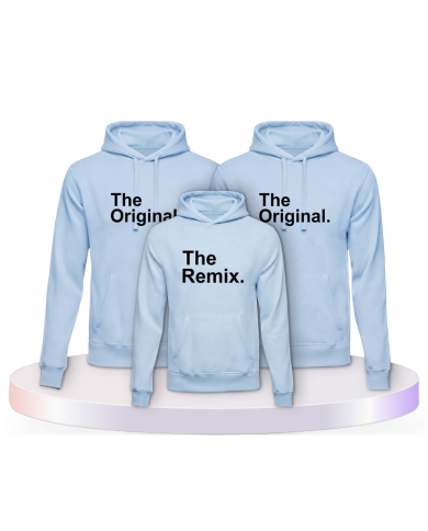 Familienlook Hoodies mit The Original & The Remix | Paarpulli
