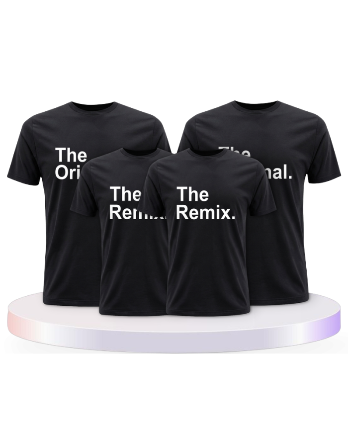 The Original und Remix Familienset T-Shirts | Paarpulli