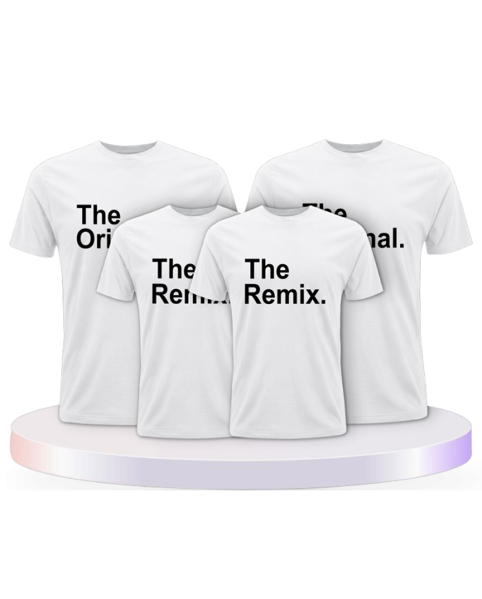 The Original und Remix Familienset T-Shirts | Paarpulli