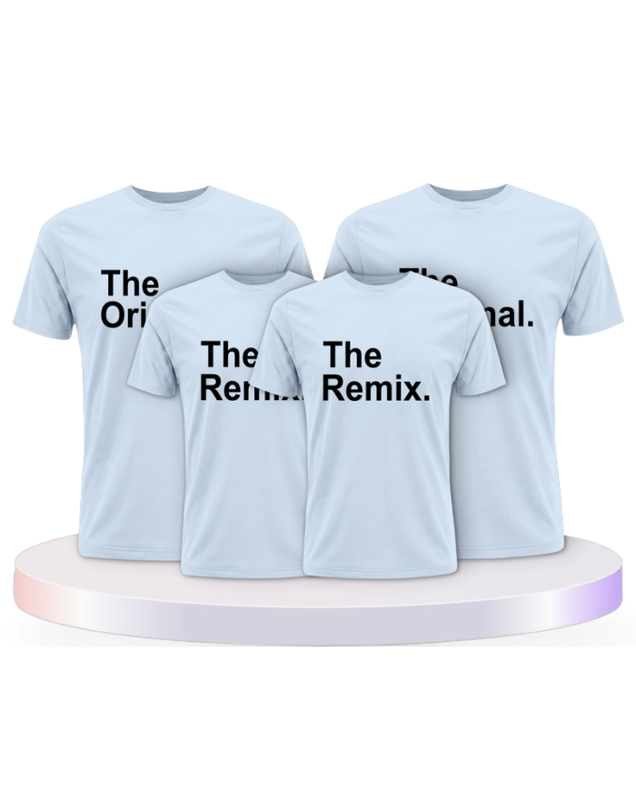 The Original und Remix Familienset T-Shirts | Paarpulli