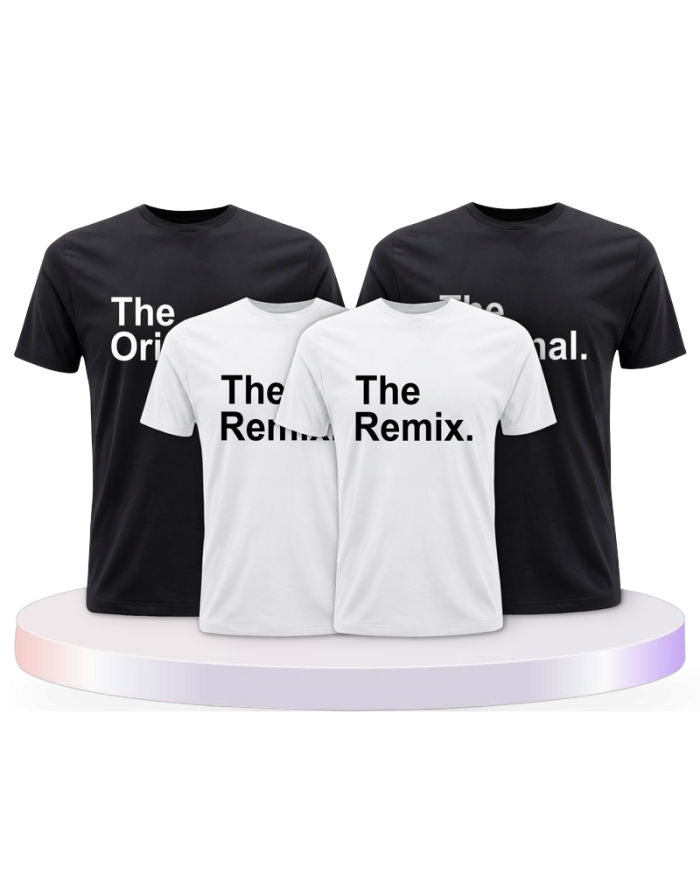 The Original und Remix Familienset T-Shirts | Paarpulli