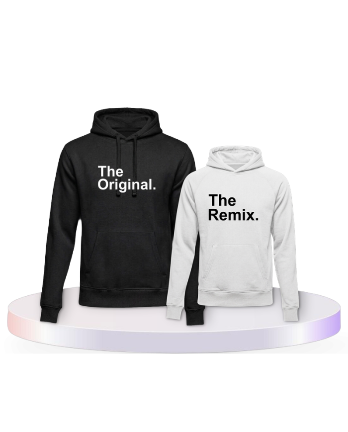 The Original The Remix Eltern Kind Pärchen Hoodies | Paarpulli