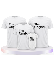 The Original The Remix und Mic Drop Familienset T-Shirts | Paarpulli