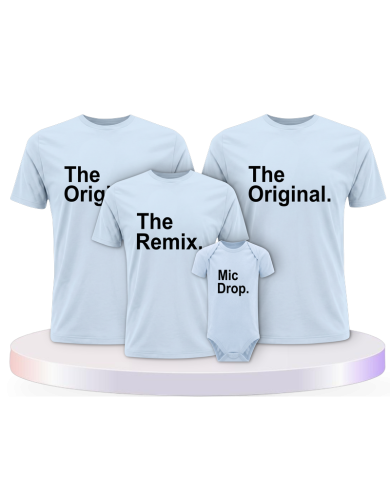 The Original The Remix und Mic Drop Familienset T-Shirts | Paarpulli