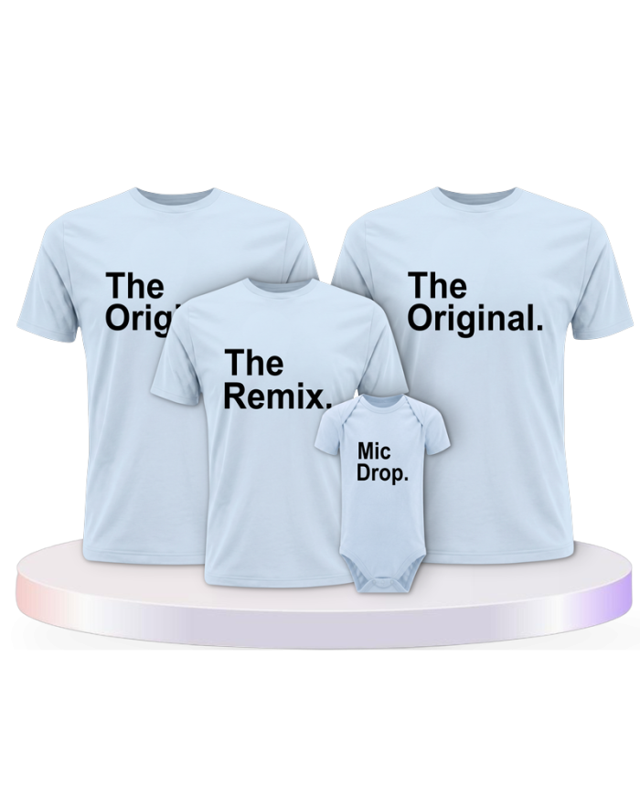The Original The Remix und Mic Drop Familienset T-Shirts | Paarpulli