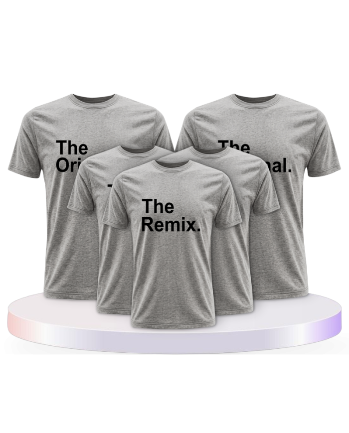 The Original The Remix und Mic Drop Familienset T-Shirts | Paarpulli