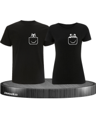 schwarz shirt set panda wolf