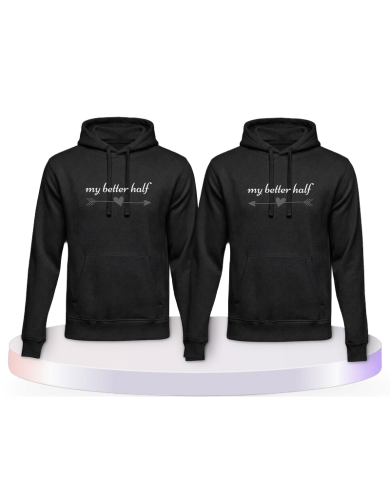 My better half mit Pfeil und Herz als Pärchen Hoodies | Paarpulli