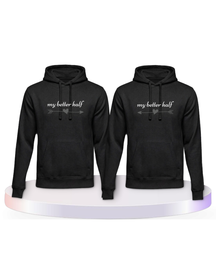 My better half mit Pfeil und Herz als Pärchen Hoodies | Paarpulli