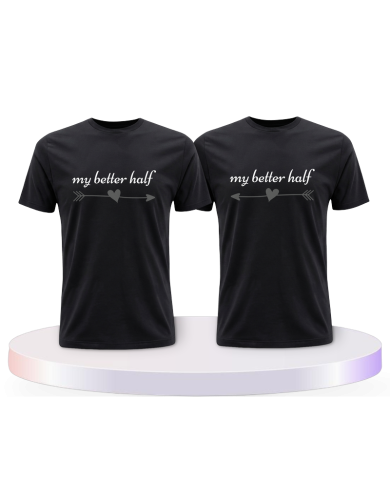 My better half mit Pfeil und Herz als Pärchen T-Shirts | Paarpulli