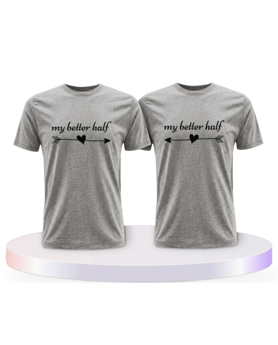 My better half mit Pfeil und Herz als Pärchen T-Shirts | Paarpulli