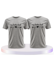 My better half mit Pfeil und Herz als Pärchen T-Shirts | Paarpulli