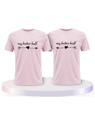 My better half mit Pfeil und Herz als Pärchen T-Shirts | Paarpulli