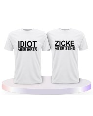 Idiot Zicke T Shirt Pärchen T-Shirts | Paarpulli