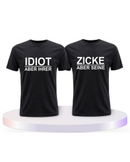 Idiot Zicke T Shirt Pärchen T-Shirts | Paarpulli